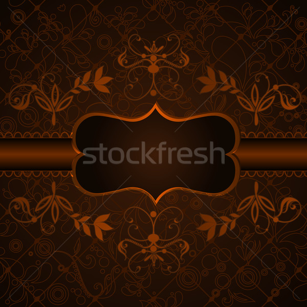 Elegante donkere vintage label vector Stockfoto © glyph