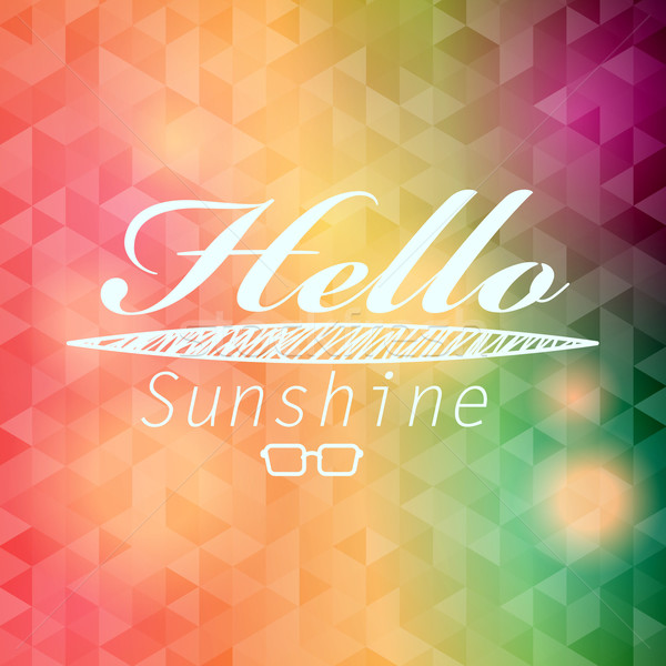 Colorful blurred hipster summer background with text Stock photo © glyph