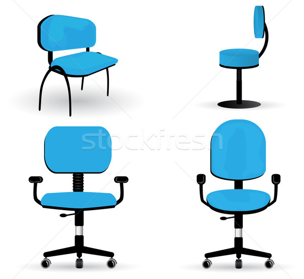 Set of office chair illustrations Stock photo © glyph
