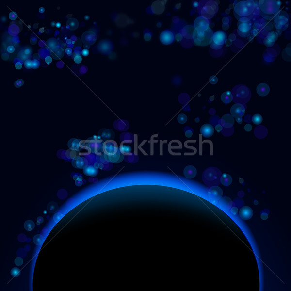 Stock photo: Vector beautiful abstract planet