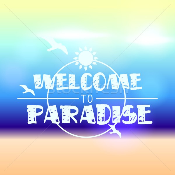 Colorful blurred hipster summer background with text Stock photo © glyph