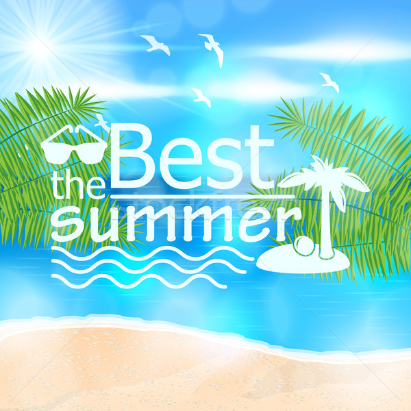 Colorful blurred hipster summer background with text Stock photo © glyph