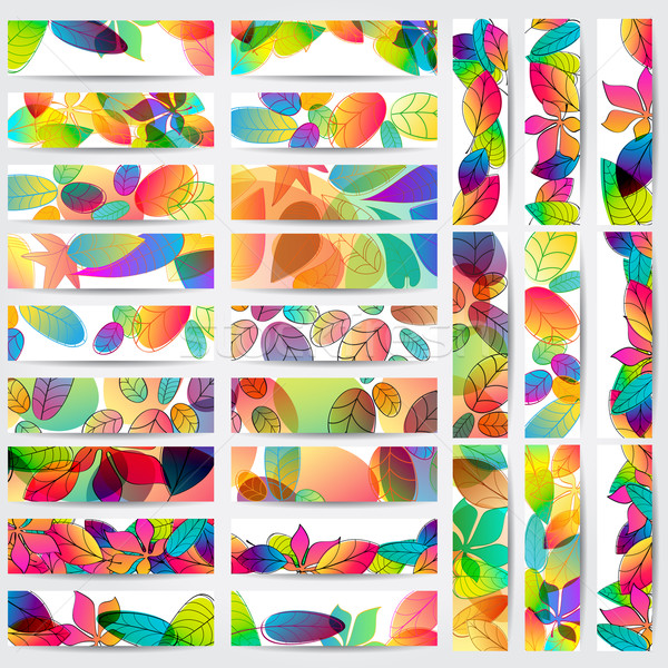 Kleurrijk banners vector groot ingesteld Stockfoto © glyph