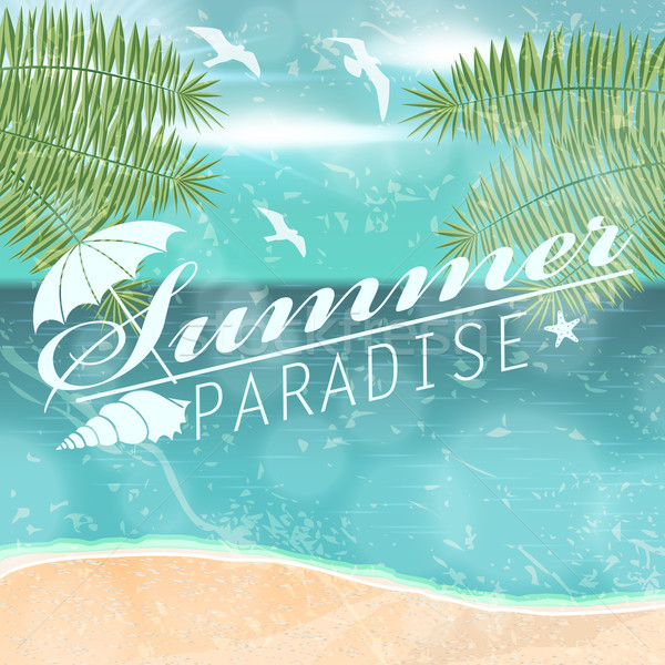 Colorful blurred hipster summer background with text Stock photo © glyph