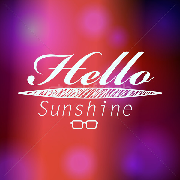 Colorful blurred hipster summer background with text Stock photo © glyph