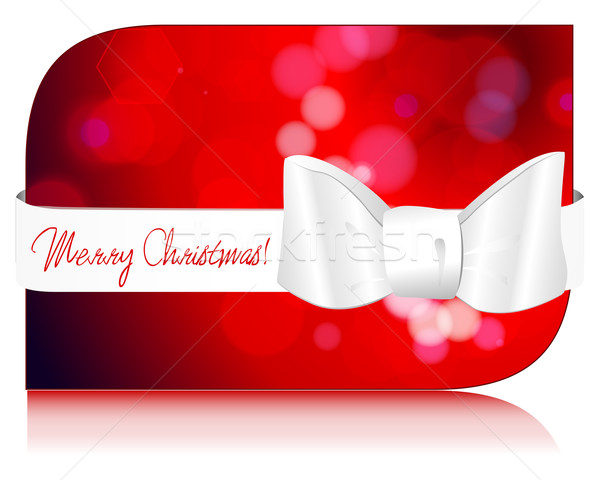 美麗 聖誕節 禮品卡 向量 光 商業照片 © glyph