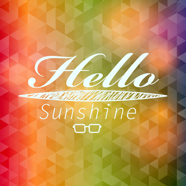 Colorful blurred hipster summer background with text Stock photo © glyph