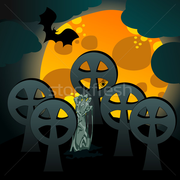 Illustration of undead rising from the grave Stock photo © glyph