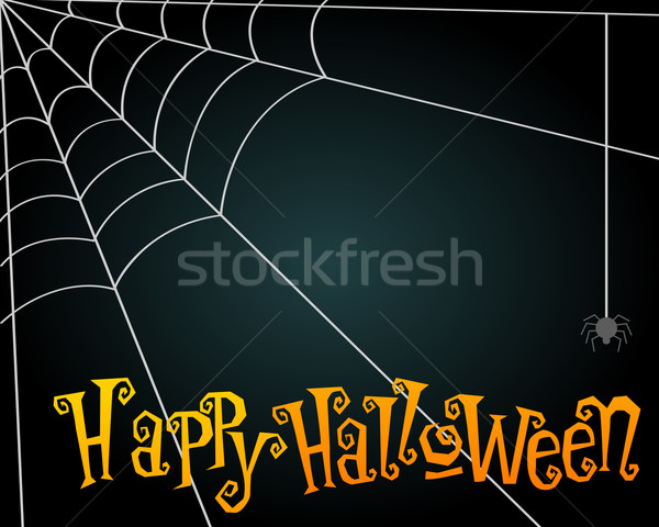 Halloween teia de aranha ilustração vetor estilo Foto stock © glyph