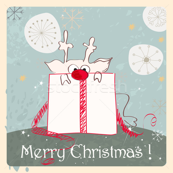 Cute Vektor Hand gezeichnet Stil Weihnachten Stock foto © glyph