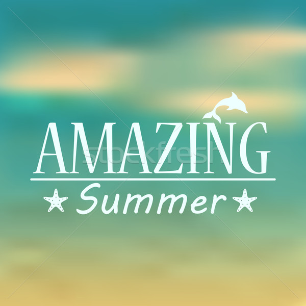 Colorful blurred hipster summer background with text Stock photo © glyph