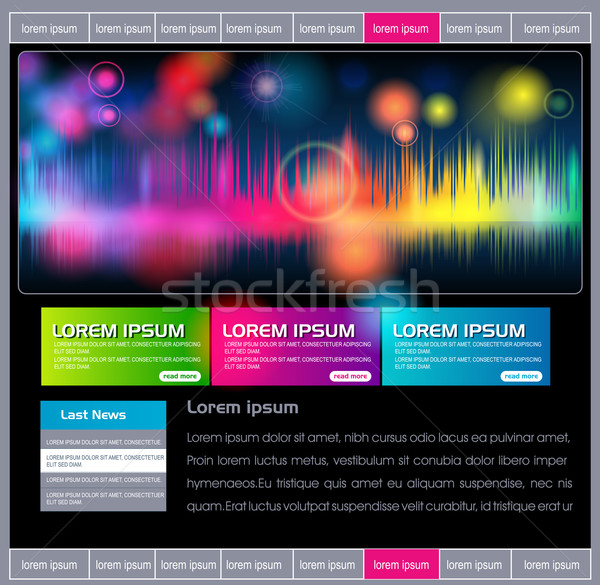 Elegante website sjabloon vector web Stockfoto © glyph