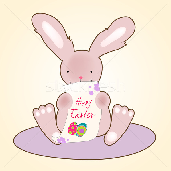 Cute Easter Bunny Vector Illustration C Glyph 1355574 Stockfresh