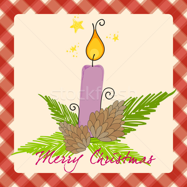 Cute vector stijl christmas Stockfoto © glyph