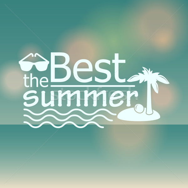 Colorful blurred hipster summer background with text Stock photo © glyph