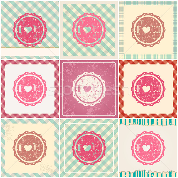 Valentine's Day card illustrations Stock photo © glyph