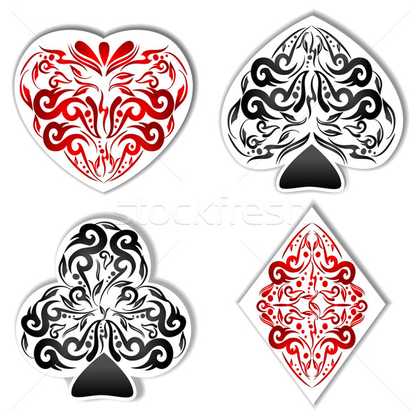 Four aces illustration Stock photo © glyph