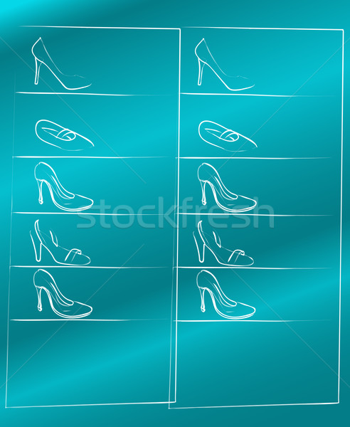 Shoe shop illustration Stock photo © glyph