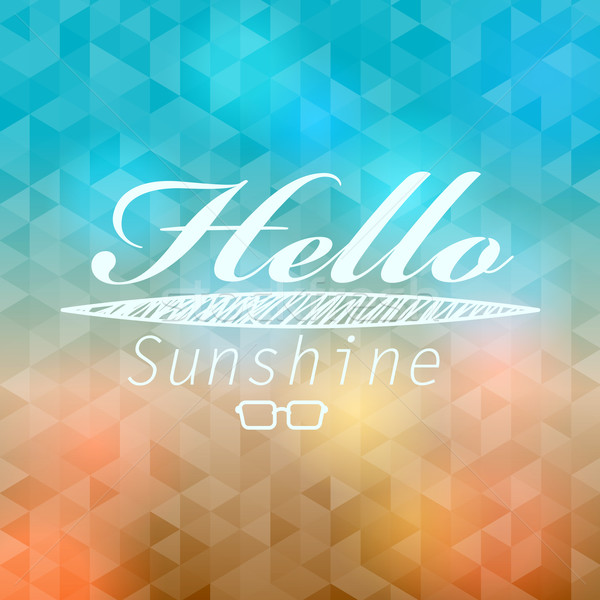 Colorful blurred hipster summer background with text Stock photo © glyph