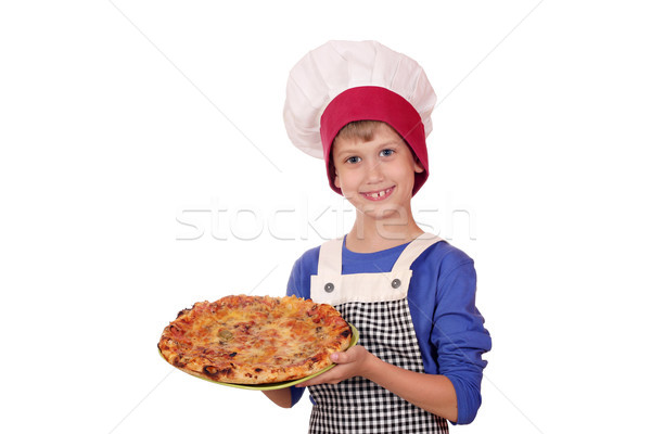 Сток-фото: повар · пиццы · детей · пасты · пластина