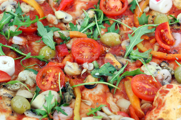 морепродуктов пиццы продовольствие морем фон Сток-фото © goce