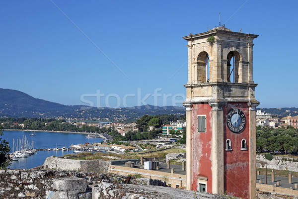 clock tower old fortress Corfu Greece Stock photo © goce
