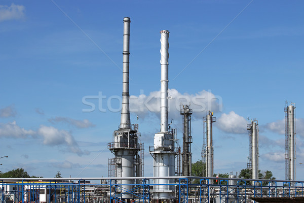 Refinaria planta indústria fábrica Óleo industrial Foto stock © goce