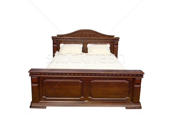 Vintage cama aislado relajarse blanco objeto Foto stock © goce