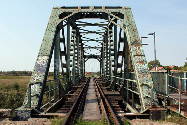 old steel railway bridge close up Stock photo © goce