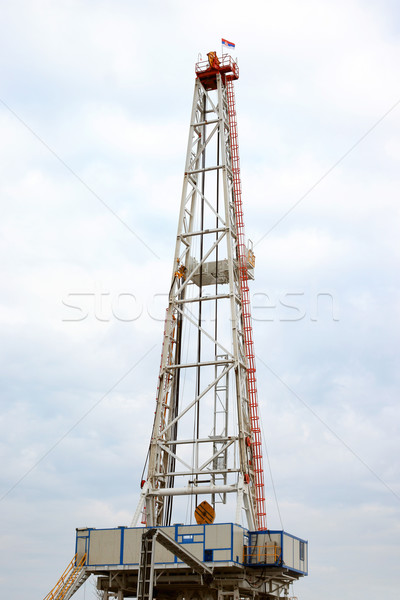 Schwierig Industrie Öl Bohrinsel Himmel Technologie Stock foto © goce