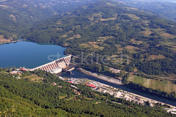 Elektrik santralı nehir su manzara yaz sanayi Stok fotoğraf © goce