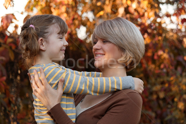 happy mother and daughter family scene Stock photo © goce