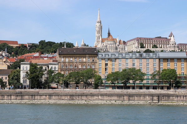 Budapest Danube riverside with Fisherman bastion Stock photo © goce