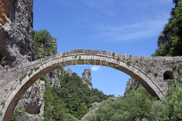 ストックフォト: 石 · 橋 · ギリシャ · 旅行 · 岩 · 川