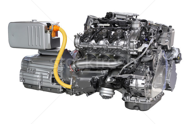 Auto Hybrid Motor isoliert weiß Technologie Stock foto © goce