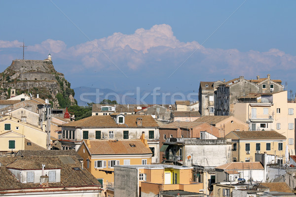 Corfu town and old fortress Greece Stock photo © goce