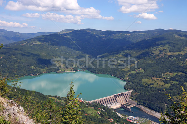 hydroelectric power plant on river landscape summer season Stock photo © goce