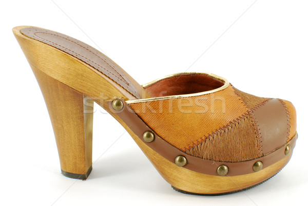 woman clog on white Stock photo © goce