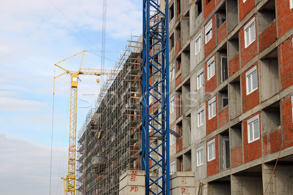 new building construction site with cranes Stock photo © goce