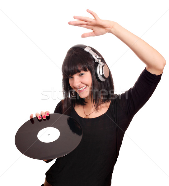 beauty girl dj dancing Stock photo © goce