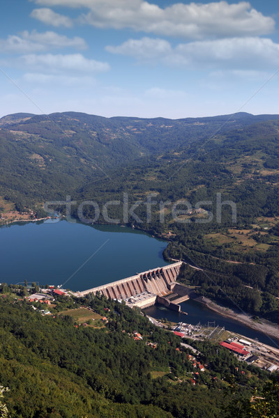 Perucac Serbia hydroelectric power plant on river landscape Stock photo © goce