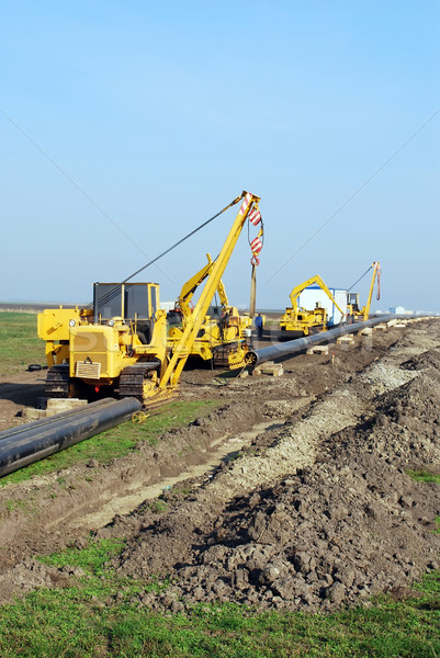 Baustelle Gas Pipeline Stock foto © goce