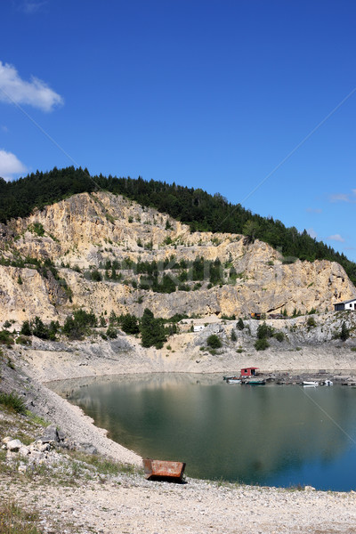 Pietra lago Serbia panorama viaggio rock Foto d'archivio © goce