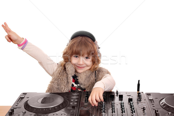 Little girl jogar música menina criança beleza Foto stock © goce