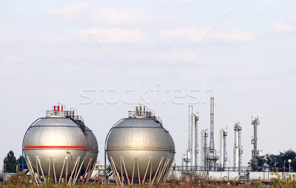 petrochemical plant with oil tanks Stock photo © goce
