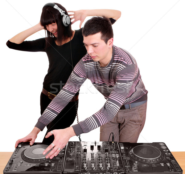 Stockfoto: Meisje · spelen · muziek · dansen · schoonheid · leuk