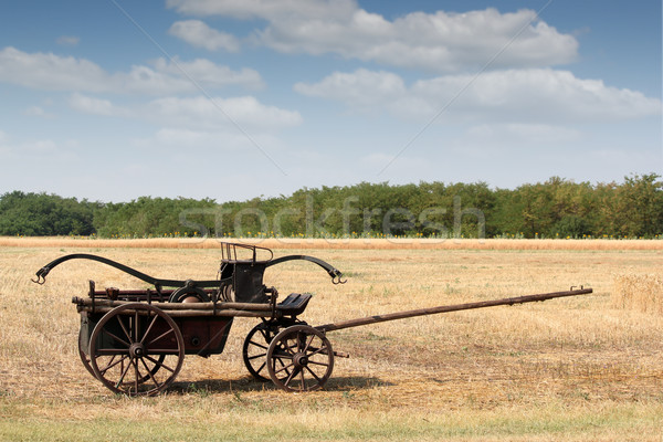 old fire wagon on field Stock photo © goce
