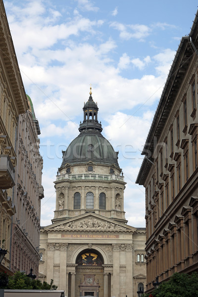 Stock fotó: Szent · bazilika · Budapest · Magyarország · égbolt · város