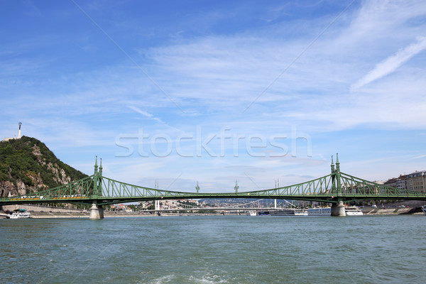 Liberty bridge on Danube river Budapest Hungary Stock photo © goce