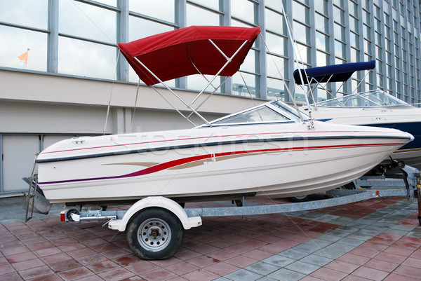 fast motor boat on trailer Stock photo © goce